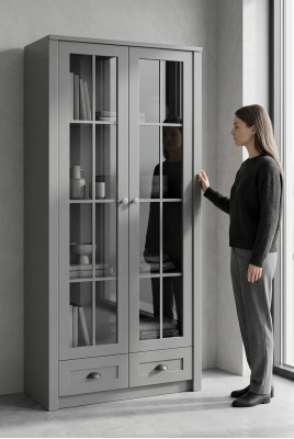 Showcase cabinet file cabinet glass cabinet antique luxury cabinet wooden furniture cabinets