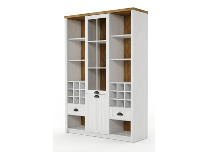 Showcase Glass Bar Cabinet House Book Cabinets Wall Shelf Wood Display Case Furniture XXL