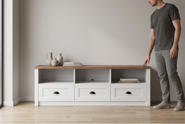 Design Regal TV Sideboard Television Wall Low Luxury Board Cabinet Dresser Shelf