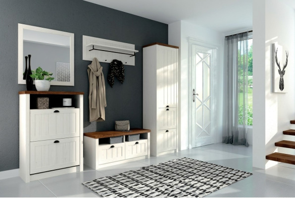 Wardrobe Set Wood Storage Door Wardrobe 5-piece New Hallway Wardrobe Hall Set