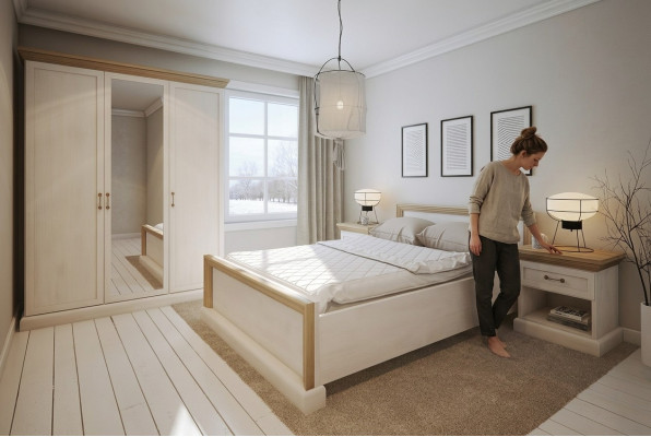 Bedroom set design modern luxury beds bed nightstand wardrobe 4 pieces