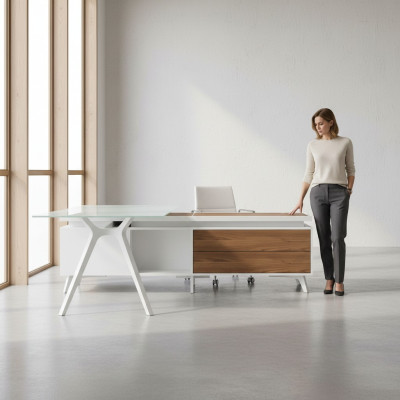 Corner desk Italian desk furniture Frezza computer furniture table