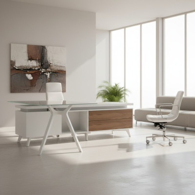 Corner desk Italian desk furniture Frezza computer furniture table