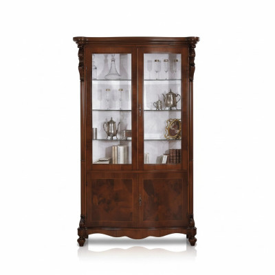 Luxury cabinet wood furniture cabinets showcase shelf filing cabinet glass cabinet antique