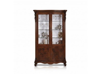 Luxury cabinet wood furniture cabinets showcase shelf filing cabinet glass cabinet antique