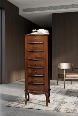 Chest of drawers with 6 drawers sideboard white console wood drawer cabinet cabinet