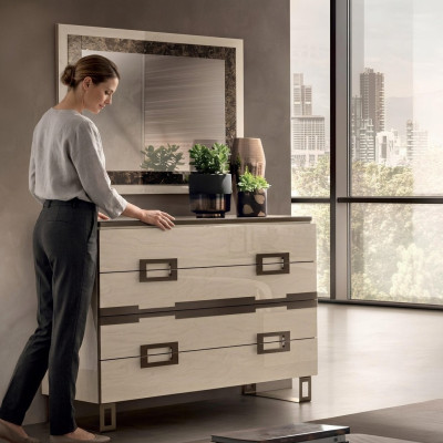 Set dresser mirror wood dressers sideboard design modern group furniture