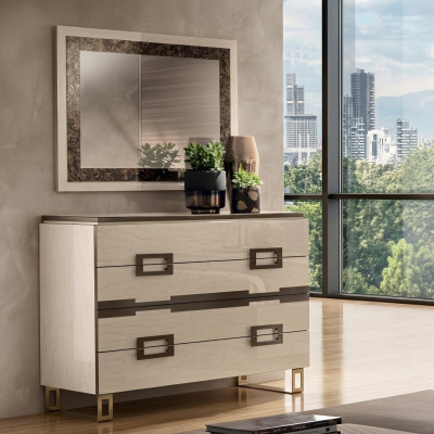 Set dresser mirror wood dressers sideboard design modern group furniture