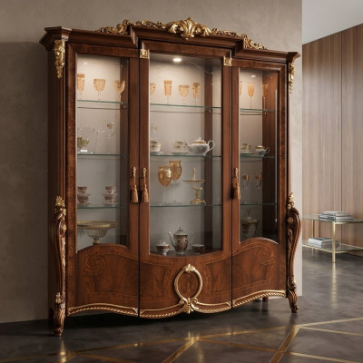 Showcase 3-door cabinet display living room cabinets design cabinet furniture glass new