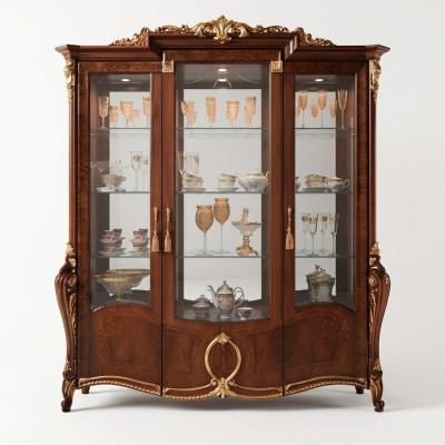 Showcase 3-door cabinet display living room cabinets design cabinet furniture glass new