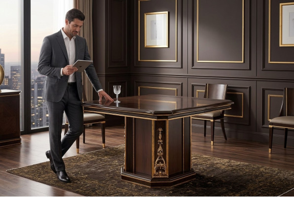 Dining table, wooden table, wood tables, table, dining room, design, luxury furniture, arredoclassic