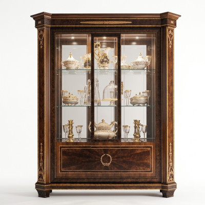 Display cabinet showcase cabinets living room show cabinets design rococo baroque wood new