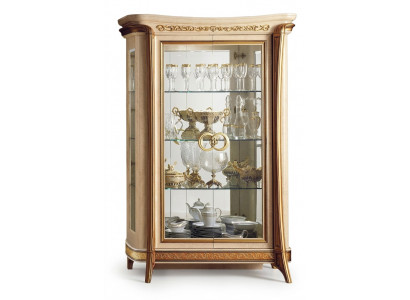 Display Cabinet Glass Cabinet Living Room Shelf Rococo Baroque Real Wood