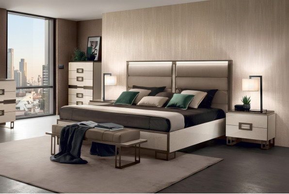 Bed 2x Nightstand 3-piece Bedroom Set Design Modern Luxury Beds Furniture New