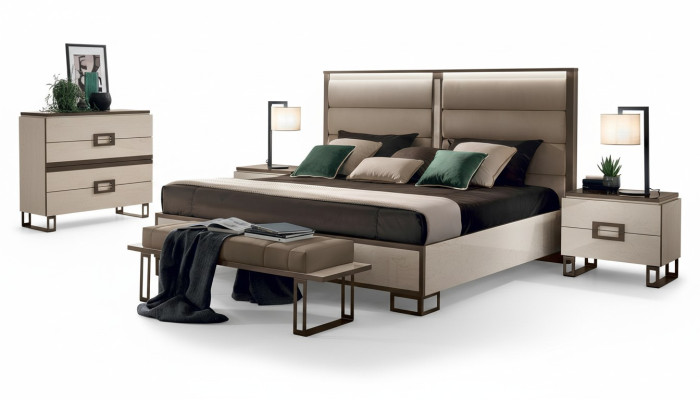 Bed 2x Nightstand 3-piece Bedroom Set Design Modern Luxury Beds Furniture New