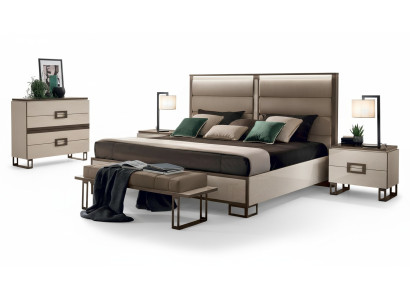 Bed 2x Nightstand 3-piece Bedroom Set Design Modern Luxury Beds Furniture New