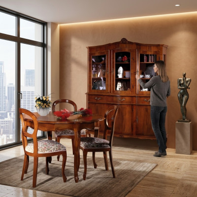 Sideboard Display Cabinet Glass Cabinet Wooden Solid Furniture Italy Glass