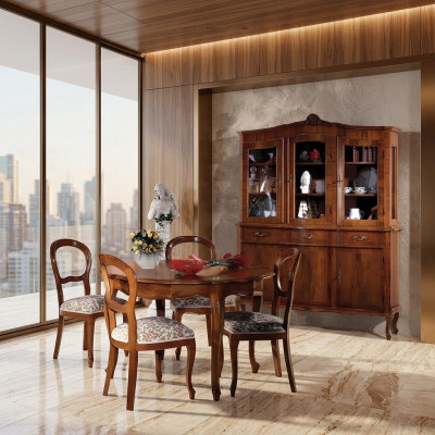 Sideboard Display Cabinet Glass Cabinet Wooden Solid Furniture Italy Glass