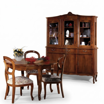 Sideboard Display Cabinet Glass Cabinet Wooden Solid Furniture Italy Glass