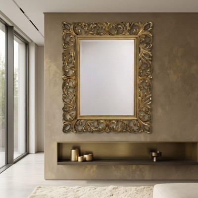 Classic Designer Real Wood Frame XXL Mirror 105x85.5 Mirror Model 1577