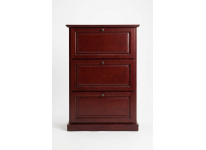 Shoe cabinet 3-compartment dresser solid wood furniture shoe bin shoe shelf shelf