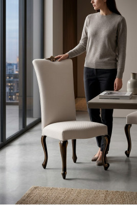 Dining room chair chair dining chairs relax chair velvet wood beige seat design