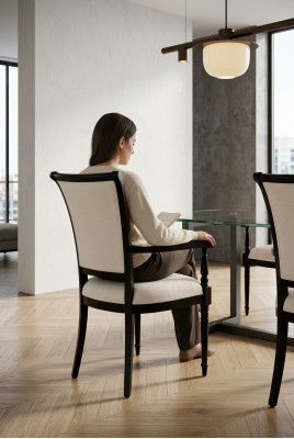 Dining room wooden chairs upholstered with armrests reclining chair brown design living room