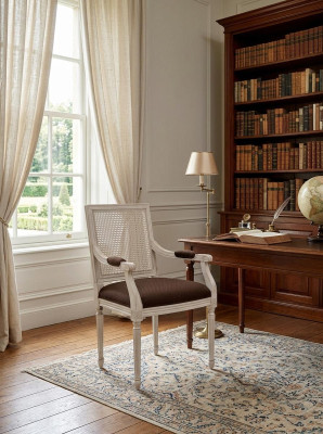 Dining room chairs design textile luxury beige new dining chair chair with armrest
