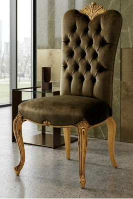 Designer Lehn Seat Chair luxury Dining Room 1x Chair Chairs Upholstery Textile Modern