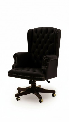Classic swivel chair on wheels, office chair for the boss, Italian new.
