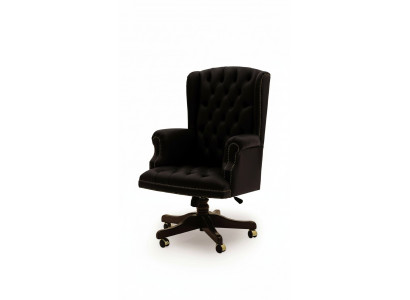 Classic swivel chair on wheels, office chair for the boss, Italian new.