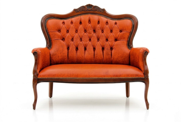Art Deco Two-Seater New Sofa 2-Seater Design Sofas Upholstered Couches Textile Relax