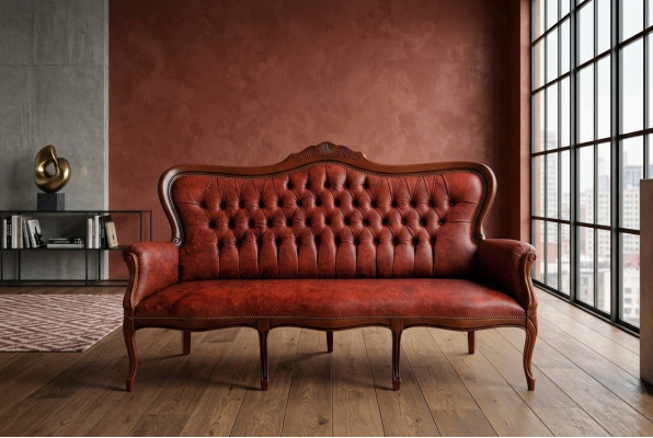 Sofa three-seater couch upholstery design seating sofas room furniture leather 3-seater classic
