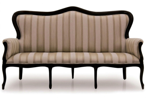 Design three-seater couch upholstered sofa Art Deco 3-seater sofas room furniture brown seat