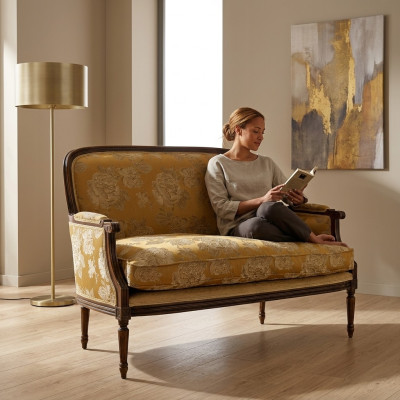 Sofa 2 seater design sofas upholstery couches textile relax classic two-seater new