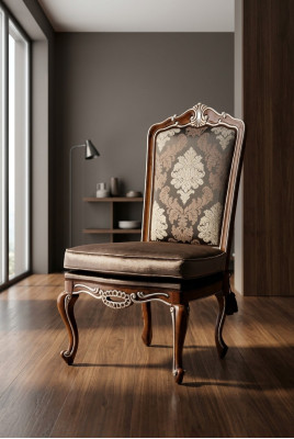 Designer textile chair chairs dining chairs solid wood chair dining chair