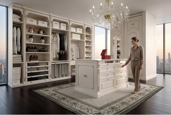Walk-in Closet Luxury Classic Wardrobe Dressing Room Custom-Made