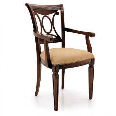 Design upholstered chair seat office dining room wooden chair with armrest classic new