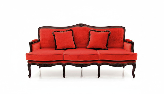 Classic design upholstery luxury seat sofa couch leather textile 3-seater new H5