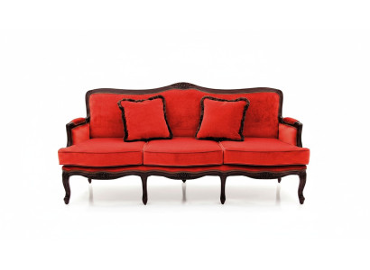 Classic design upholstery luxury seat sofa couch leather textile 3-seater new H5