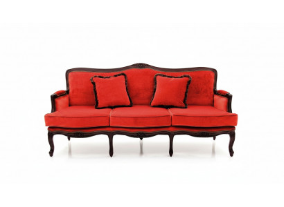 Classic design upholstery luxury seat sofa couch leather textile 3-seater new H5