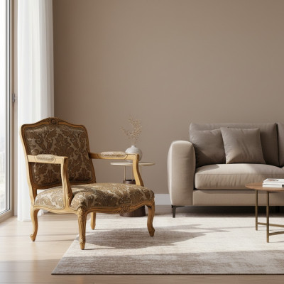 Classic Furniture Luxury 1-Seater Sofa New Armchair Sofas Couch Classic Textile