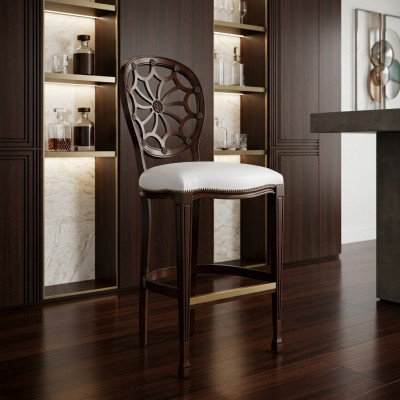Upholstered Chairs Lounge Club Luxury Wood Armchair Design Chair Bar Stool Barstool