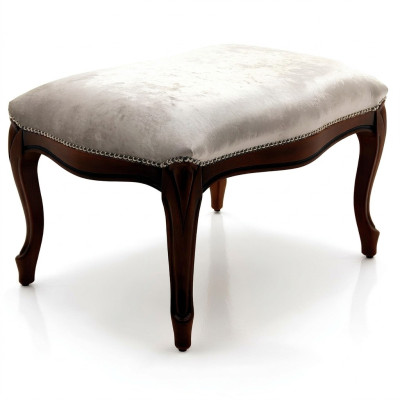 Ottoman Seat Chaise Upholstered Pouf Blue New Design Upholstery Stool Footstool