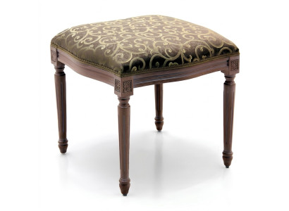 Living room designer stool wood textile footstool ottoman pouf stool