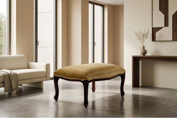 Living benches, seating textile beige design, stools, upholstered stools, footrests, furniture