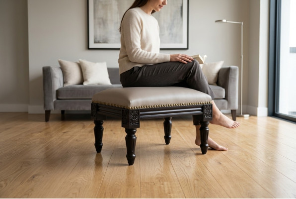 Designer stool upholstered living room bench footstool ottoman seat pouf