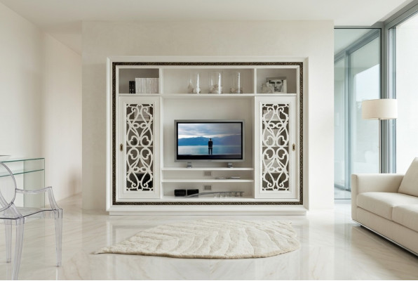 Cabinet Display Case Wood Living Room Furniture TV Wall Units Modern Design Wall Unit