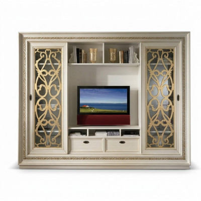 Television cabinet wall unit living room wall TV wall unit solid wood modern real wood new