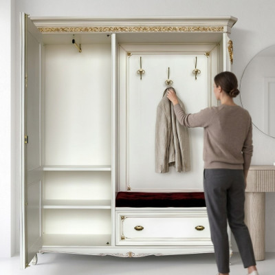 Coat rack outerwear wardrobe hallway mirror Italian wardrobe
